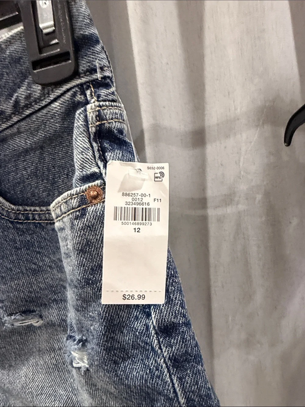 Kids Blue Distressed Denim Shorts